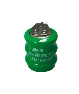 FULLWAT - NH80BJ. Bateria recarregável em formato  botão de Ni-MH. 1,2Vdc / 0,080Ah