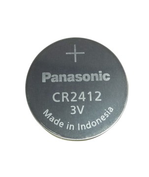 PANASONIC -  CR2412-NE.  Pilha de lítio  em formato botão / CR2412. 3Vdc 