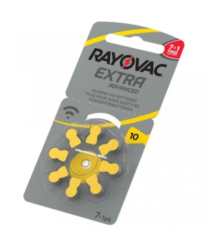 RAYOVAC - 10ZA. Zinc-air battery. Button style.  /  10. 1,4Vdc