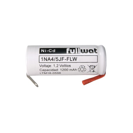 FULLWAT - 1NA4/5JF-FLW. Ni-Cd cylindrical rechargeable battery. 4/5A model . 1,2Vdc / 1,200Ah