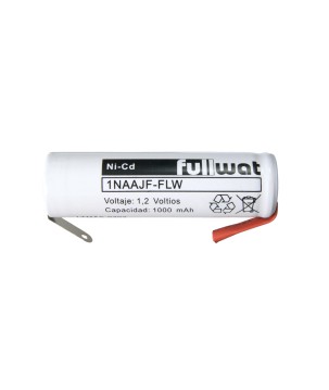 FULLWAT - 1NAAJF-FLW. Ni-Cd cylindrical rechargeable battery. AA model . 1,2Vdc / 1,000Ah