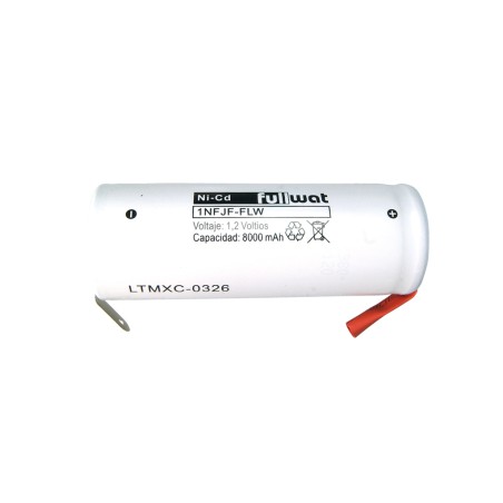 FULLWAT - 1NFJF-FLW. Ni-Cd cylindrical rechargeable battery. F model . 1,2Vdc / 8Ah