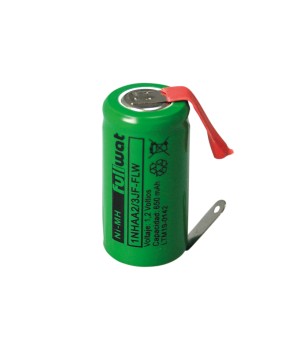 FULLWAT - 1NHAA2/3JF-FLW. Ni-MH cylindrical rechargeable battery. 2/3AA model . 1,2Vdc / 0,650Ah