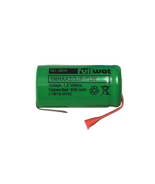 FULLWAT - 1NHAA2/3JF-FLW. Ni-MH cylindrical rechargeable battery. 2/3AA model . 1,2Vdc / 0,650Ah