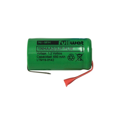 FULLWAT - 1NHAA2/3JF-FLW. Ni-MH cylindrical rechargeable battery. 2/3AA model . 1,2Vdc / 0,650Ah