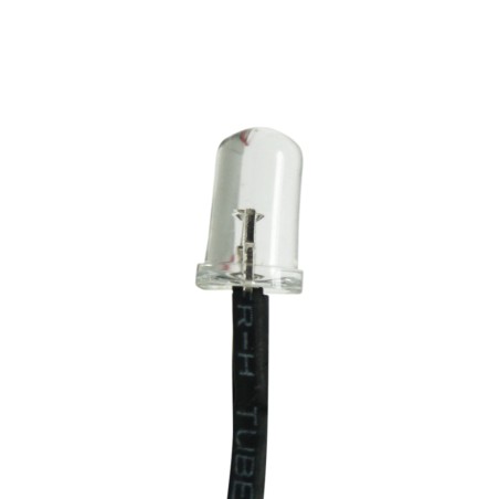 FULLWAT - LED5MC-12V-BF. Diodo LED color Blanco frío / 6500K con cápsula de tipo "5 mm". 12Vdc / 0,020A