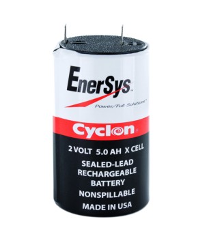 ENERSYS - 0800-0004. Batería recargable de Plomo ácido de tecnología AGM-VRLA. Serie Cyclon. 2Vdc / 5Ah