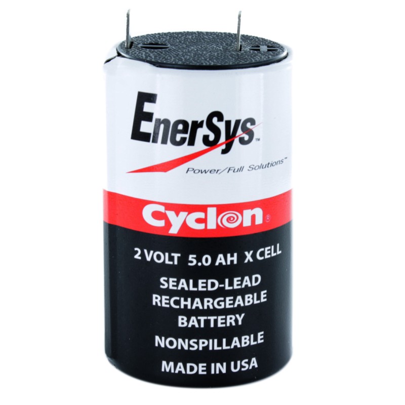 ENERSYS - 0800-0004. Bateria recarregável de chumbo ácido en tecnologia AGM-VRLA. Série Cyclon. 2Vdc / 5Ah
