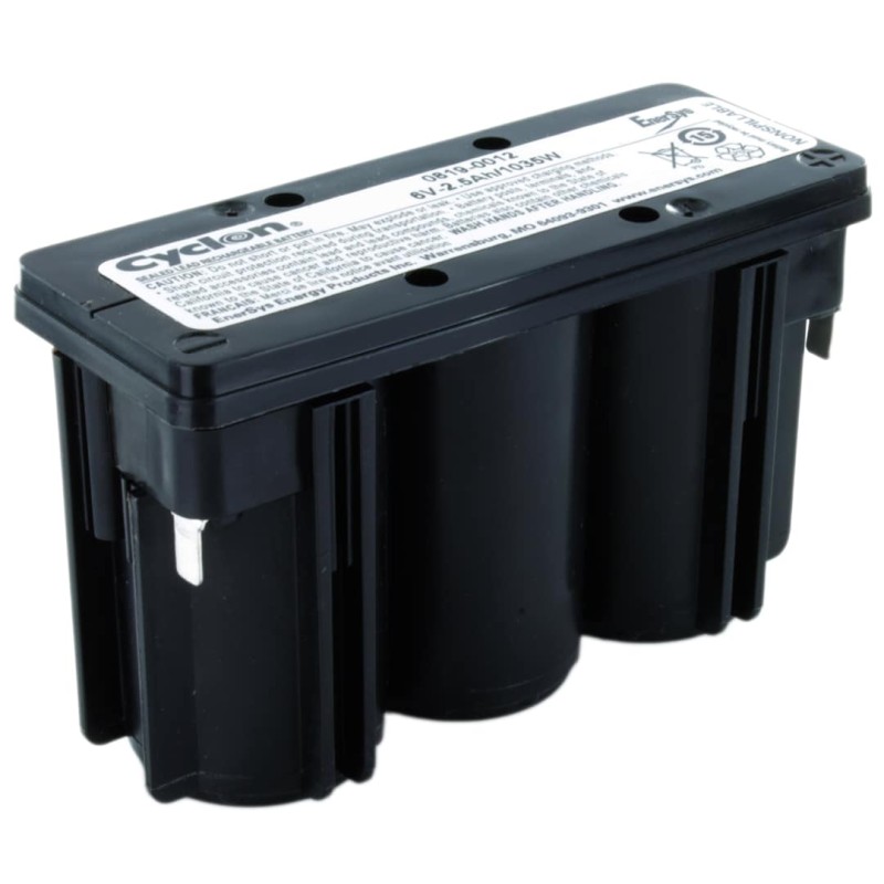 ENERSYS - 0819-0012. Lead Acid rechargeable battery. AGM-VRLA technology. Cyclon series. 6Vdc. / 2,5Ah 