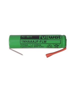 FULLWAT - 1NHAAAJF-FLW. Bateria recarregável em formato  cilíndrica de Ni-MH. Modelo AAA. 1,2Vdc / 2,2Ah