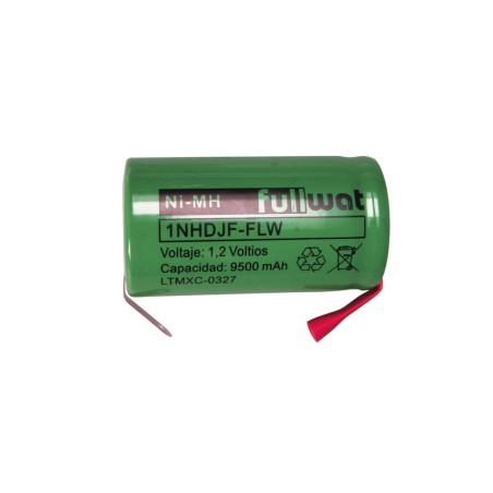 FULLWAT - 1NHDJF-FLW. Batería recargable cilíndrica de Ni-MH. Modelo D. 1,2Vdc / 9,5Ah