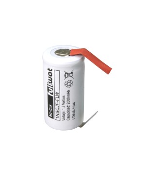FULLWAT - 1NSCJF-FLW. Ni-Cd cylindrical rechargeable battery. SC  model . 1,2Vdc / 2Ah