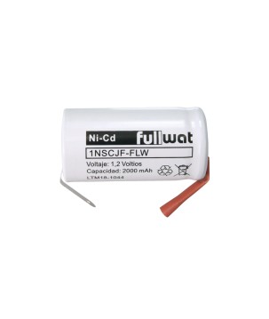FULLWAT - 1NSCJF-FLW. Ni-Cd cylindrical rechargeable battery. SC  model . 1,2Vdc / 2Ah