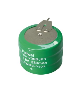 FULLWAT - 3NH230BJP3. Bateria recarregável em formato  pack de Ni-MH. 3,6Vdc / 0,230Ah