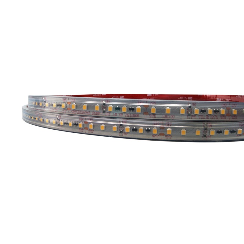FULLWAT -  CCTX-2835-21-002WX. Fita LED  profissional. Branco extra quente- 2100K- 24Vdc- 1385 Lm/m- IP67
