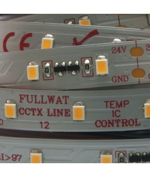 FULLWAT -  CCTX-2835-BC97-X. Fita LED  profissional. Branco quente- 3000K- 24Vdc- 1140 Lm/m- IP20