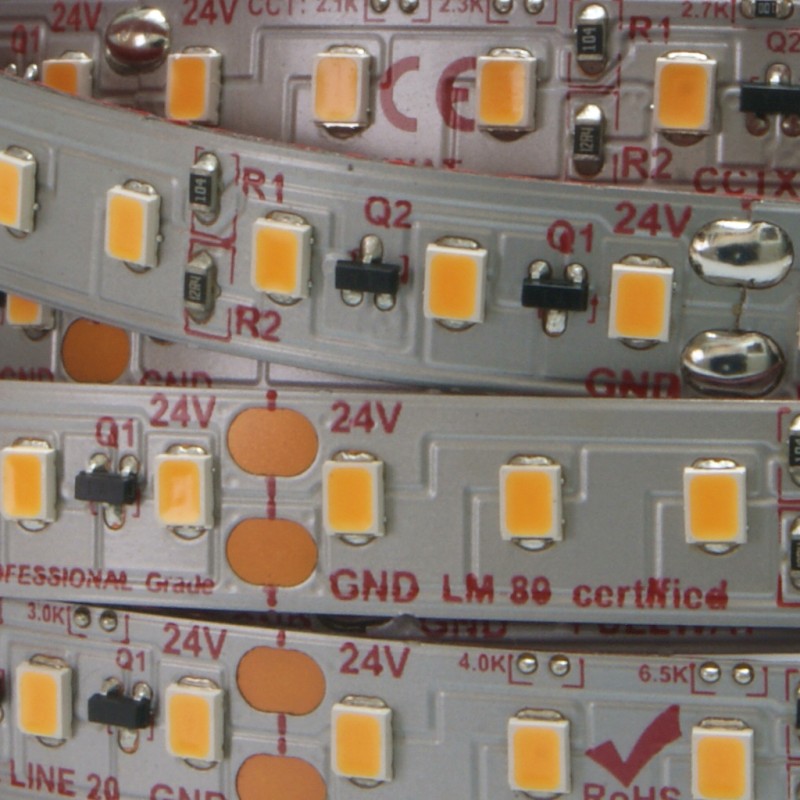 FULLWAT - CCTX-2835-BH97-2X. LED-Streifen  professionell. 2700K - Extra-warmes Weiß - 24Vdc - 2010 Lm/m - IP20