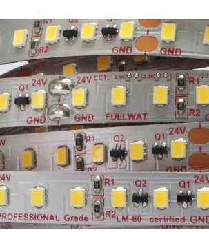 FULLWAT - CCTX-2835-BN-002X. Tira de LED profesional. 4000K - Blanco natural . 24Vdc - 1540 Lm/m - IP20