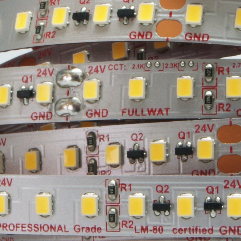 FULLWAT - CCTX-2835-BN-002X. Tira de LED profesional. 4000K - Blanco natural . 24Vdc - 1540 Lm/m - IP20