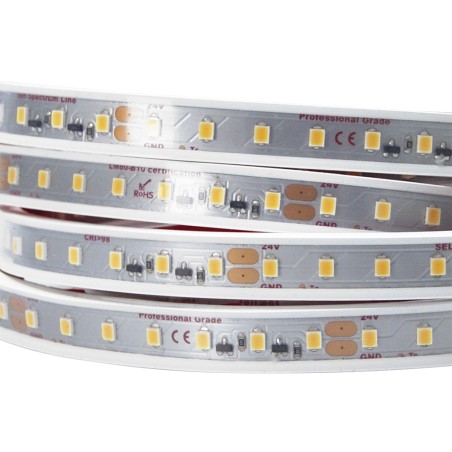 FULLWAT - CCTX-2835F-BH-WX. Professional LED strip. 2700K  - Extra-warm white - 24Vdc - 1080 Lm/m - IP67