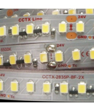 FULLWAT - CCTX-2835P-BF-2X. Striscia LED massima performance.6500K- Bianco freddo- 24Vdc- 3900 Lm/m