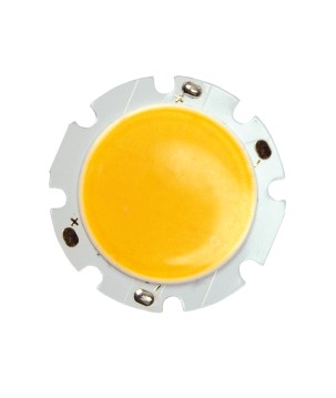 FULLWAT - COB-3W-3K0-D28. Diodo LED color Blanco cálido / 2800 ~ 3200K con cápsula de tipo "COB Circular". 10Vdc / 0,300A