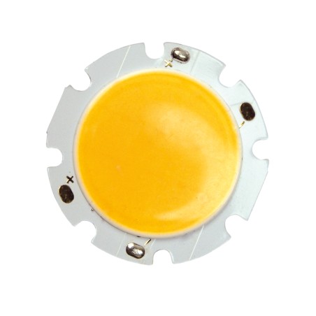 FULLWAT - COB-3W-3K0-D28.  Warm white LED diode / 2800 ~ 3200K "Round COB" package. 10Vdc / 0,300A
