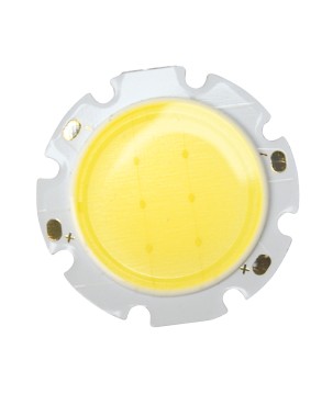 FULLWAT - COB-3W-6K0-D28.  Cool white LED diode / 5800 ~ 6200K "Round COB" package. 10Vdc / 0,300A