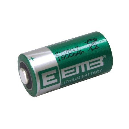 EEMB - CR17335BL-N.Bateria de lítio cilíndrica de Li-MnO2. Modelo CR17335. 3Vdc / 1,800Ah