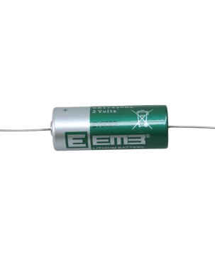 EEMB - CR17450BL-AX.Bateria de lítio cilíndrica de Li-MnO2. Modelo CR17450. 3Vdc / 2,400Ah