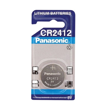 PANASONIC -  CR2412-NE.  Pilha de lítio  em formato botão / CR2412. 3Vdc 
