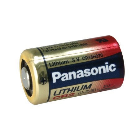 PANASONIC - CR2P-NE.Bateria de lítio cilíndrica de Li-MnO2. Modelo CR2. 3Vdc / 0,750Ah