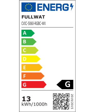 FULLWAT - CVIC-5060-RGBC-WX. Striscia LED professionale- RGB + Bianco caldo- 24Vdc- 870 Lm/m