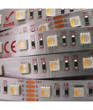 FULLWAT - CVIC-5060-RGBC-X. Striscia LED professionale- RGB + Bianco caldo- 24Vdc- 870 Lm/m