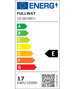 FULLWAT -  CVIC-5060-RGBFC-X. Fita LED  profissional. RGB + Branco frio + Branco quente- 2400 ~ 6500K- 24Vdc- 1840 Lm/m- IP20