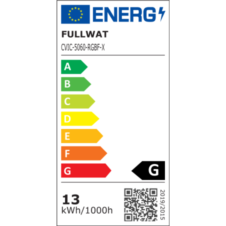 FULLWAT -  CVIC-5060-RGBF-X. Fita LED  profissional. RGB + Branco frio- 24Vdc- 930 Lm/m- IP20
