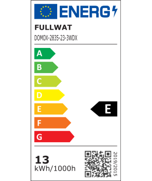 FULLWAT - DOMOX-2835-23-3WDX. Tira de LED estándar. 2300K - Blanco extra-cálido . 24Vdc - 1405 Lm/m - IP65