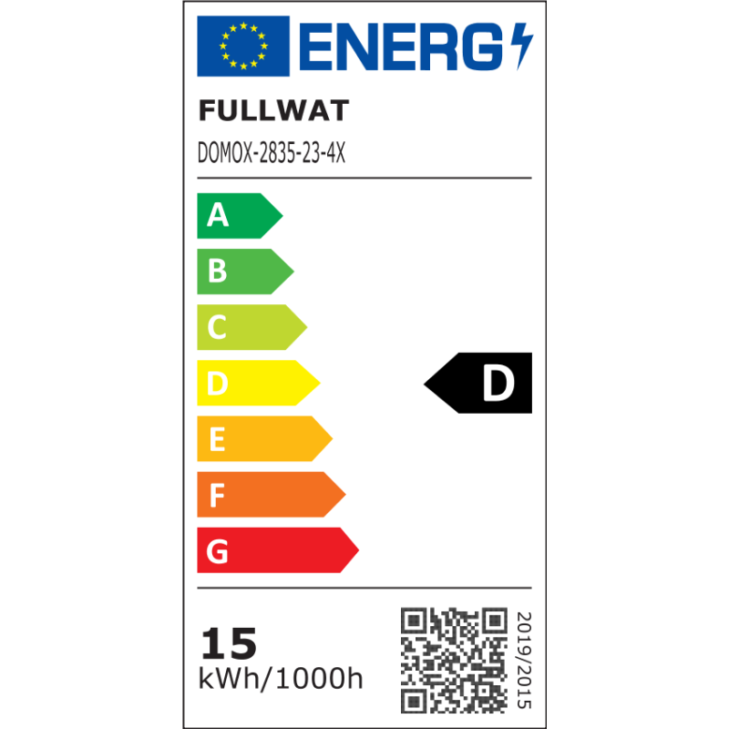 FULLWAT -  DOMOX-2835-23-4X. Fita LED  normal. Ouro- 2300K- 24Vdc- 1900 Lm/m- IP20