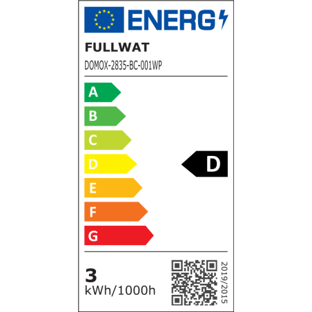 FULLWAT -  DOMOX-2835-BC-001WP. Fita LED  normal. Branco quente- 3500K- 12Vdc- 420 Lm/m- IP54