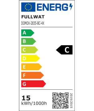 FULLWAT -  DOMOX-2835-BC-4X25. Fita LED  normal. Branco quente- 3000K- 24Vdc- 2274 Lm/m- IP20