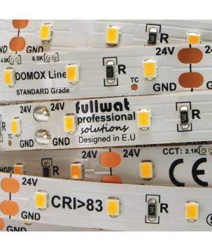FULLWAT - DOMOX-2835-BC-HGPX. Ruban led standard. 3000K - Blanc chaud - 24Vdc - 1260 Lm/m - IP20