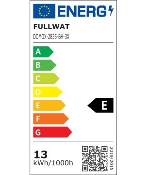 FULLWAT -  DOMOX-2835-BH-3X. Fita LED  normal. Branco extra quente- 2700K- 24Vdc- 1455 Lm/m- IP20
