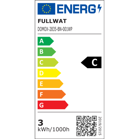 FULLWAT - DOMOX-2835-BN-001WP. LED-Streifen  normal. 6000K - Naturweiß - 12Vdc - 480 Lm/m - IP54