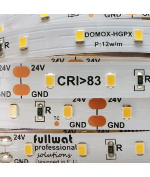 FULLWAT - DOMOX-2835-BN-HGPX. Tira de LED estándar. 4000K - Blanco natural . 24Vdc - 1320 Lm/m - IP20