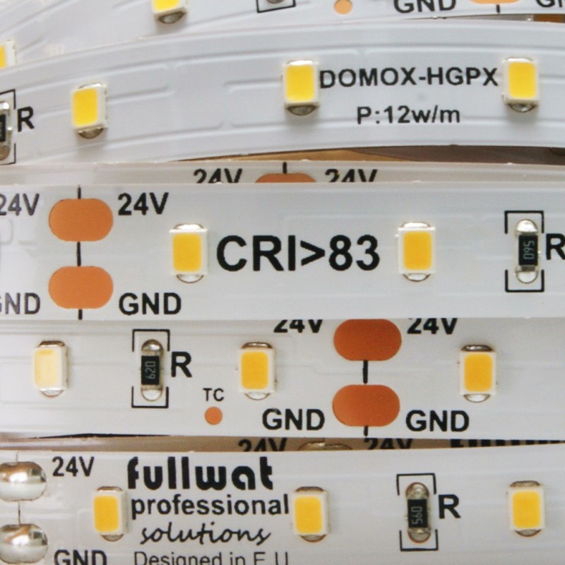 FULLWAT -  DOMOX-2835-BN-HGPX. Fita LED  normal. Branco natural- 4000K- 24Vdc- 1320 Lm/m- IP20