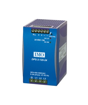 IMO - DPS-3-120-24VDC.  Alimentatore a commutazione 120W. 340 ~ 575 Vac - 24Vdc / 5A