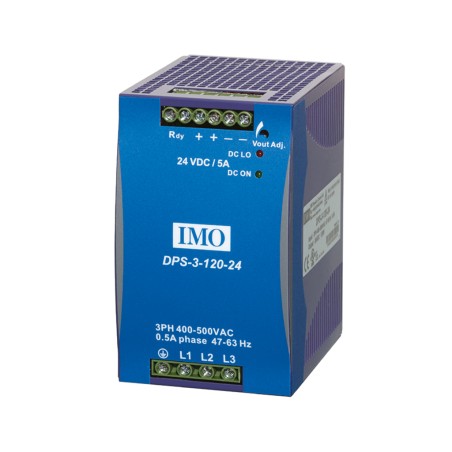 IMO - DPS-3-120-24VDC. 120W switching power supply, 340 ~ 575 Vac - 24Vdc / 5A