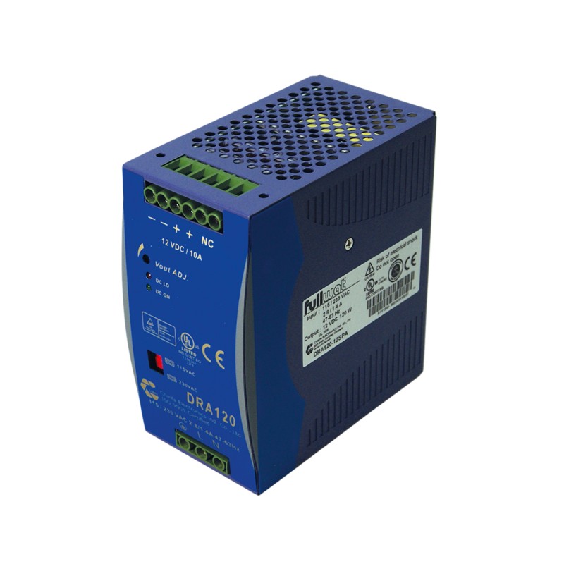 FULLWAT - DRA120-12SPA. 120W switching power supply, 115 ~ 230  Vac - 12Vdc / 10A