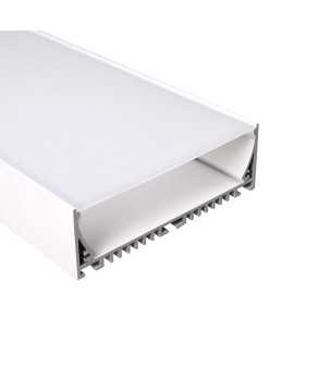 FULLWAT - ECOXG-100S-2-BL.  Perfil de alumínio de superfície branco - 2000mm - IP40