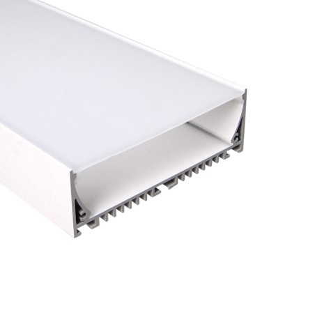 FULLWAT - ECOXG-100S-2-BL.  Perfil de alumínio de superfície branco - 2000mm - IP40